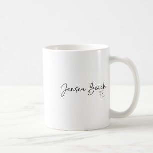 Caneca De Café Jensen Beach Flórida Ca Retro