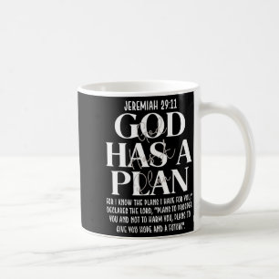 Caneca De Café Jeremias 29 11 deus tem um plano versículo bíblico