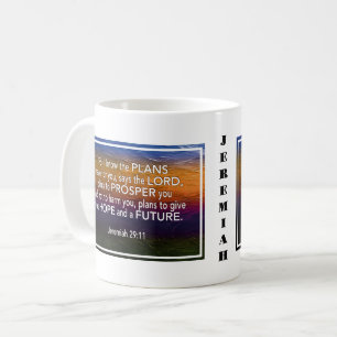 Caneca De Café Jeremias 29:11 POIS EU SEI OS PLANOS Cristão
