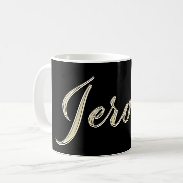 Caneca De Café Jerome Name whitegold Tasse Teetasse Kaffeetasse (Frente Esquerda)