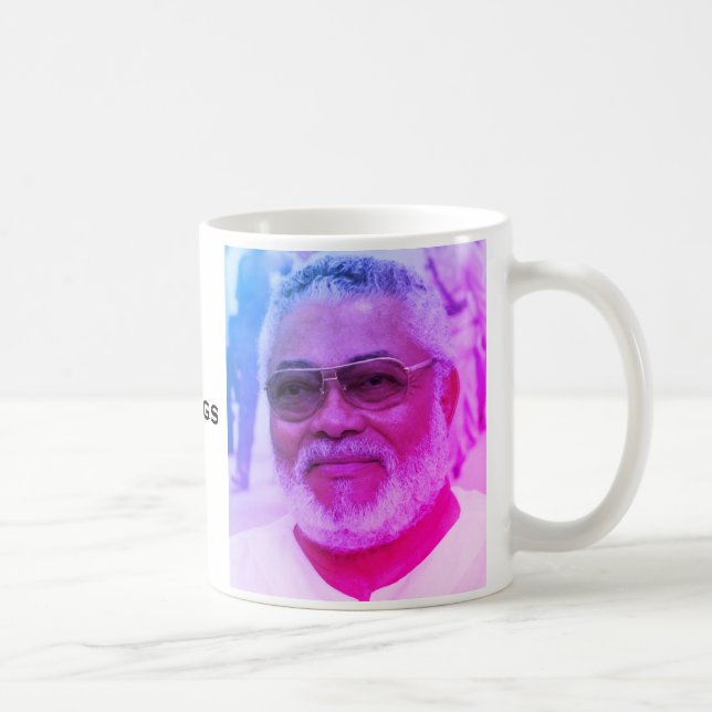 Caneca De Café Jerry Rawlings, J.J. Rawlings, Presidente do Gana (Direita)