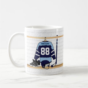 Caneca De Café Jérsei feito sob encomenda personalizado do hóqu