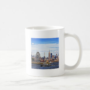 Caneca De Café Jersey City NJ - Bote Policial por Colgate Clock
