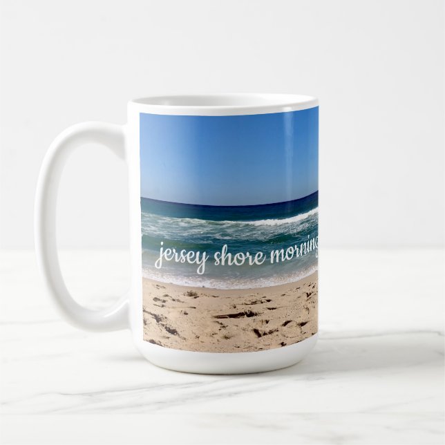 Caneca De Café Jersey Shore Mornings em café Mug (Esquerda)
