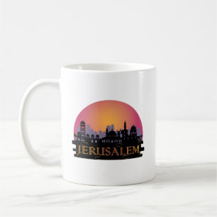 Caneca De Café Jerusalém - Linha do horizonte da Cidade Antiga -