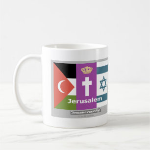 Caneca De Café Jerusalem Peace Flag Mug (Revisto)
