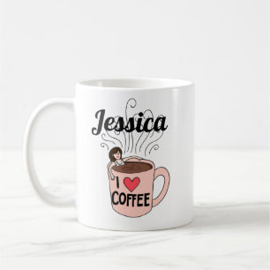 Caneca De Café Jessica ama Café Mug