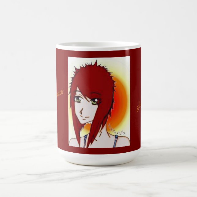 Caneca De Café Jessica, desenhista, autorretrato (Centro)