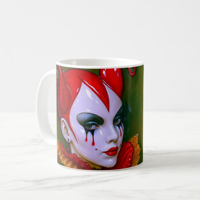 Caneca De Café Jester escuro (Frente Esquerda)