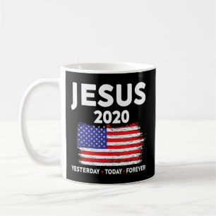 Caneca De Café Jesus 2020 - Sinal eleitoral EUA - bandeira Cristo