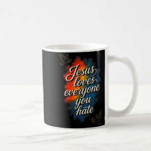 Caneca De Café Jesus Ama a Todos - Mensagem de Fé Cristã