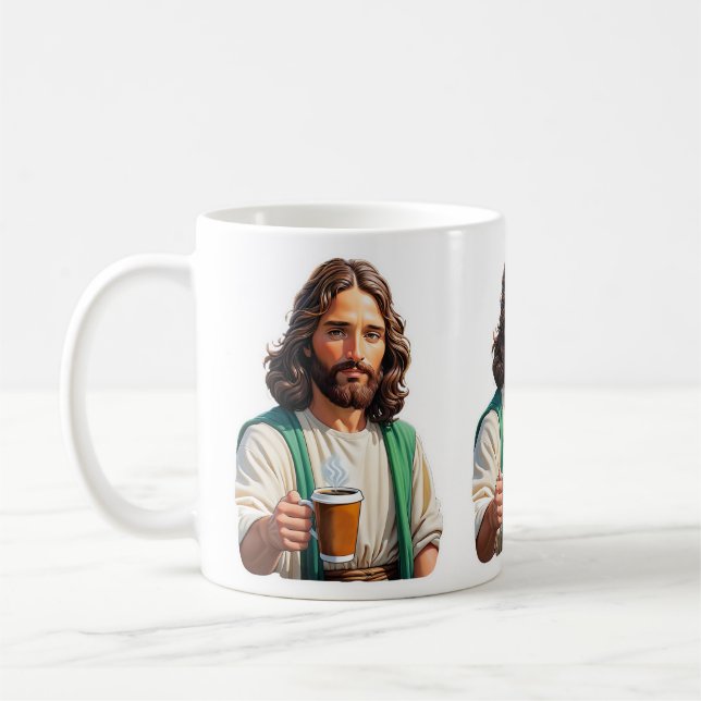 Caneca De Café Jesus ama café longo (Esquerda)
