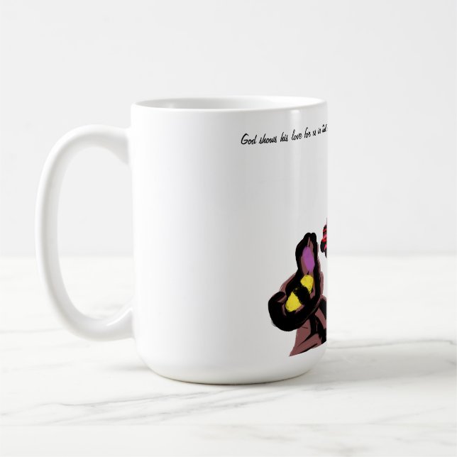 Caneca De Café Jesus ama rosa (Esquerda)