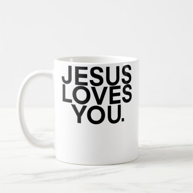 Caneca De Café Jesus Ama Você (Esquerda)