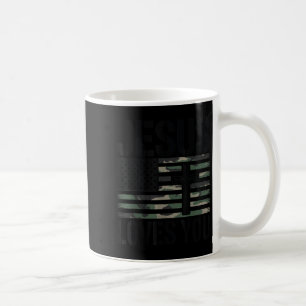 Caneca De Café Jesus Ama Você Camuflagem Cristão 4 de Julho Homen