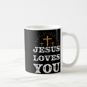 Caneca De Café Jesus Ama Você Cruz Cristã Fé