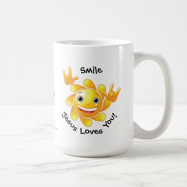 Caneca De Café Jesus ama você personalizar (Direita)