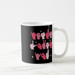 Caneca De Café Jesus Ama Você Sinal de Língua de Sinais Cristã Va
