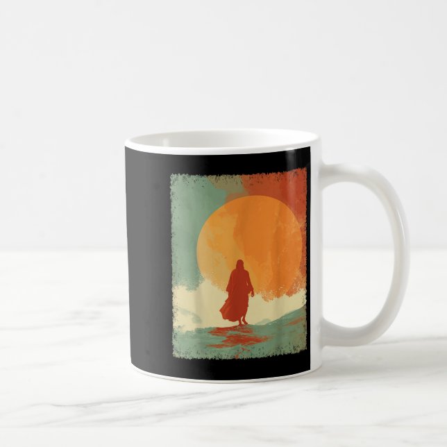 Caneca De Café Jesus andando na água (Direita)