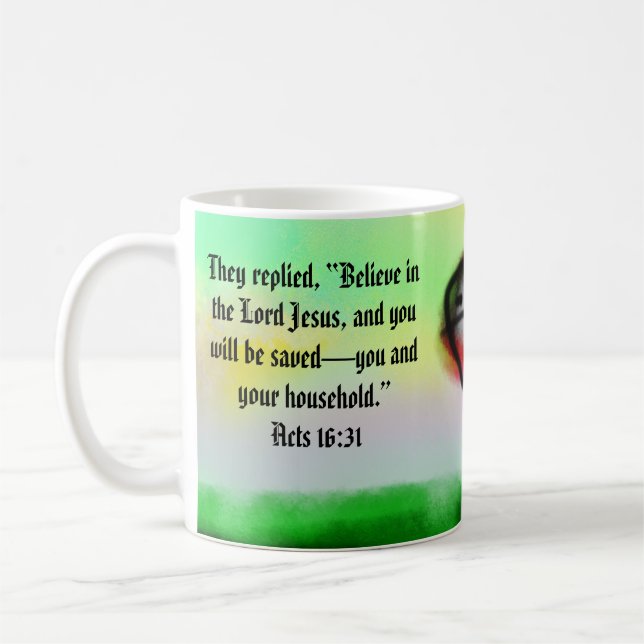 Caneca De Café Jesus aqui  (Esquerda)