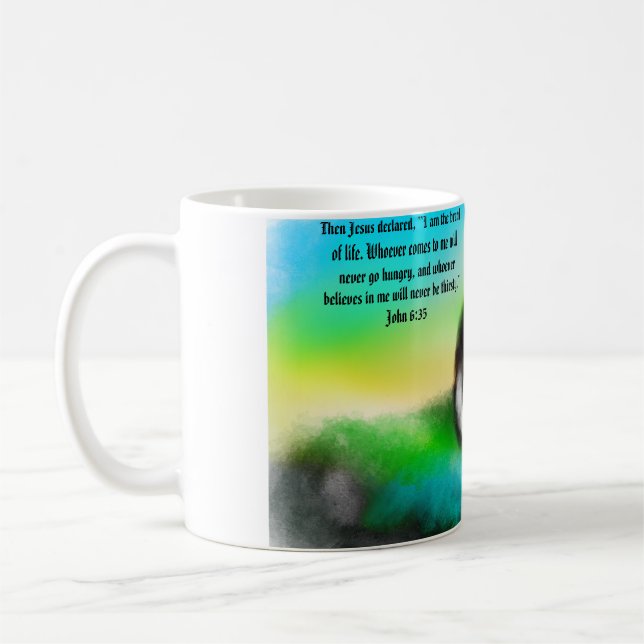 Caneca De Café Jesus aqui (Esquerda)
