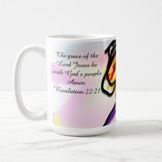 Caneca De Café Jesus aqui  (Esquerda)