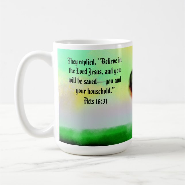 Caneca De Café Jesus aqui  (Esquerda)