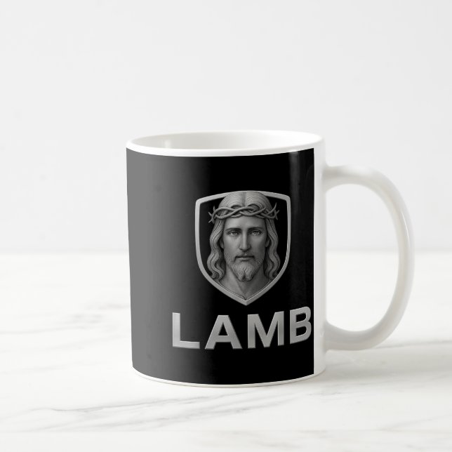 Caneca De Café Jesus As The Lamb Iconic Christian Image  (Direita)