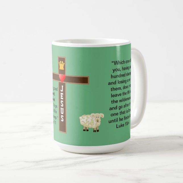 Caneca De Café Jesus Bom Pastor (Frente Esquerda)