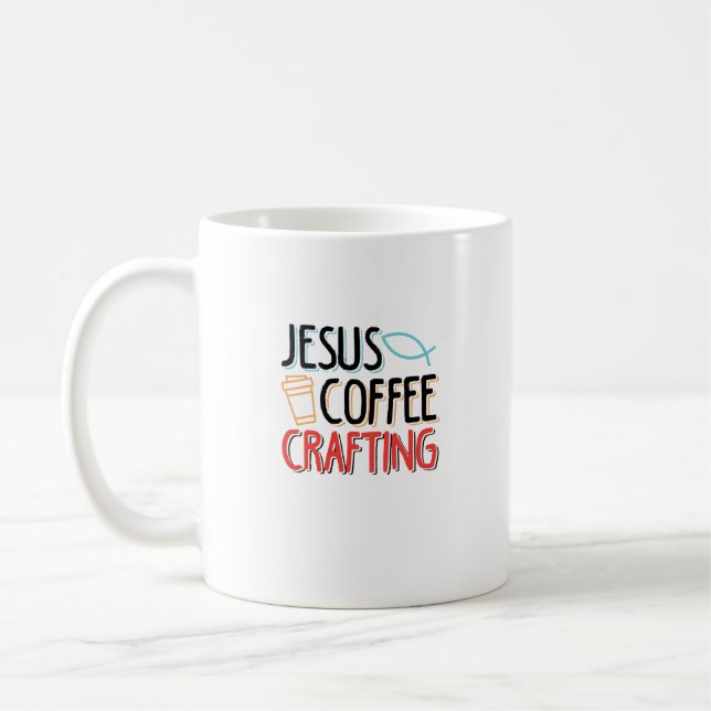 Caneca De Café Jesus Café Arranjando Design Cristão Engraçado par (Esquerda)