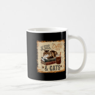 Caneca De Café Jesus Café Gatos Design Divertido Fofo Amantes de