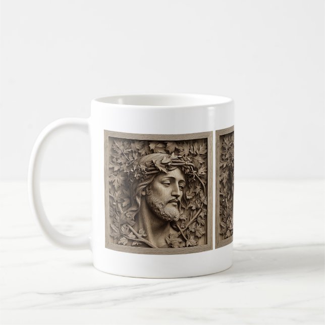Caneca De Café Jesus Carving Mug (Esquerda)