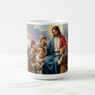 Caneca De Café Jesus Cercado por Crianças