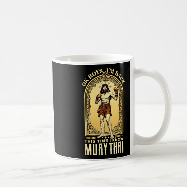 Caneca De Café Jesus conhece Muay Thai Boxing Mma (Direita)