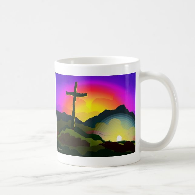 Caneca De Café Jesus conquista a morte (Direita)