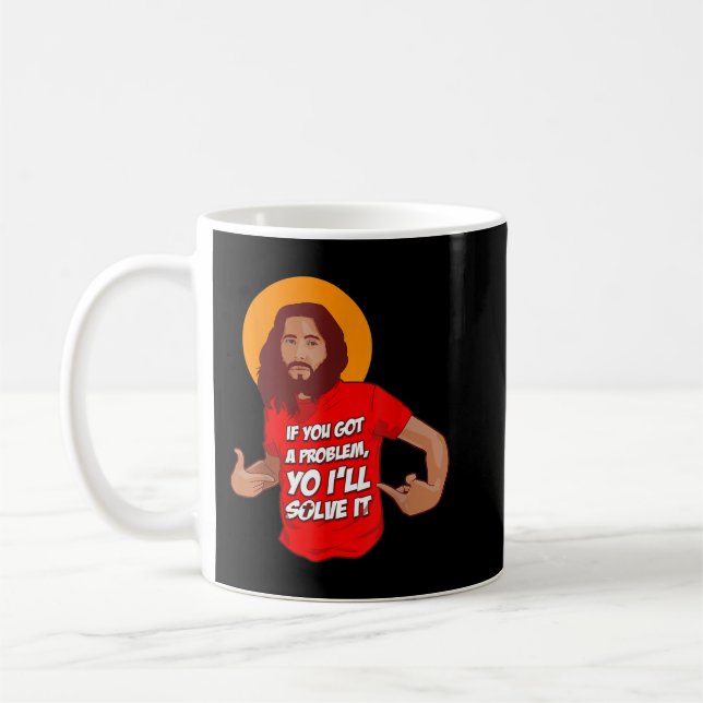 Caneca De Café Jesus Cristão Engraçado Meme Você Eu Resolverei o  (Esquerda)
