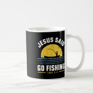 Caneca De Café Jesus Cristo Disse Vá Pescar Cristão Pescador F