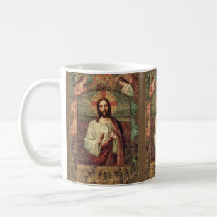 Caneca De Café Jesus Cristo que guardara os anjos do anfitrião