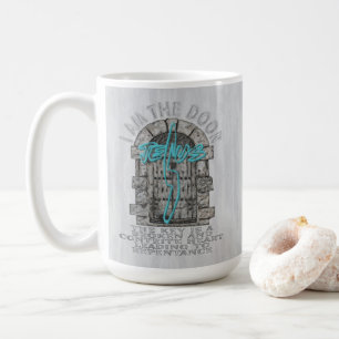 Caneca De Café Jesus Cross Guardando uma PortaT-Shirt