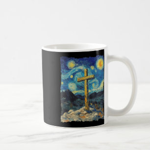 Caneca De Café Jesus Cross Van Gogh Estilo Starry Night Art Crist