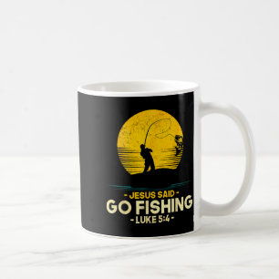 Caneca De Café Jesus Disse Vá Pescar Lucas 5_4 Pescadores Cristão