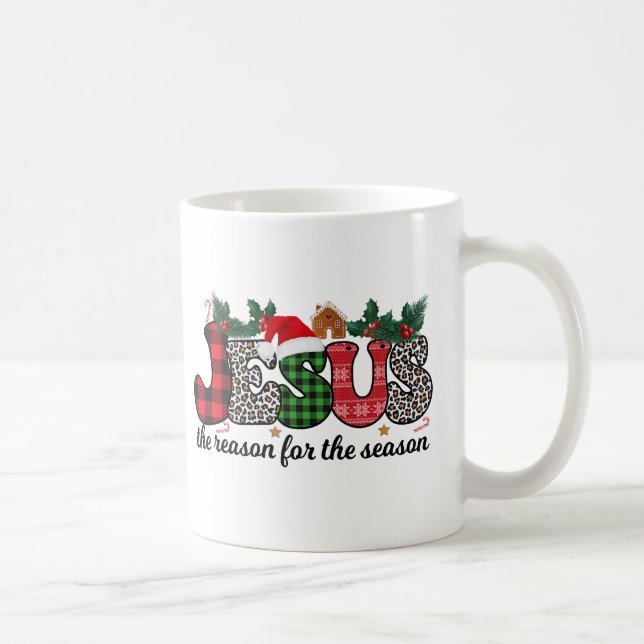 Caneca De Café Jesus É A Razão Para A Citação Cristã Da Época (Direita)