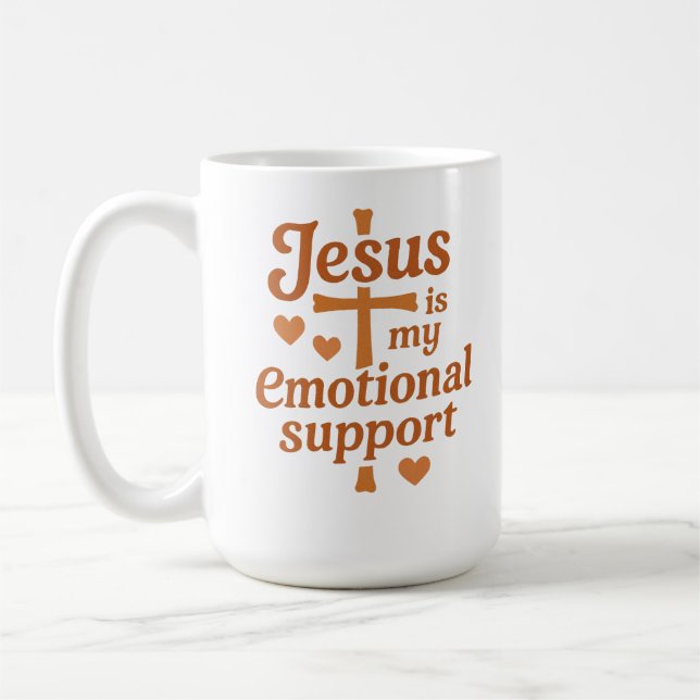 Caneca De Café Jesus é meu Apoio Emocional (Esquerda)