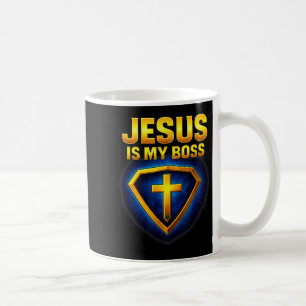 Caneca De Café Jesus É Meu Chefe Escudo Cristão Super-herói _5