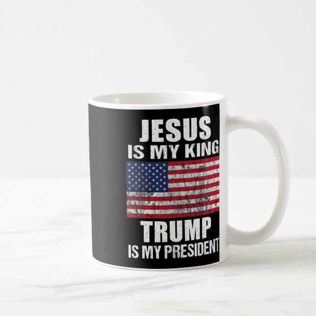 Caneca De Café Jesus É Meu Rei Trump É Meu Presidente (Direita)