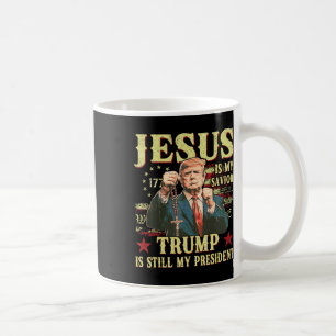 Caneca De Café Jesus É Meu Salvador Trump Ainda É Meu Presidente 