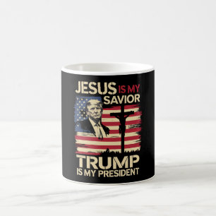 Caneca De Café Jesus é meu salvador Trump é meu presidente EUA ba