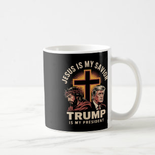 Caneca De Café Jesus É Meu Salvador Trump É Meu Presidente Religi