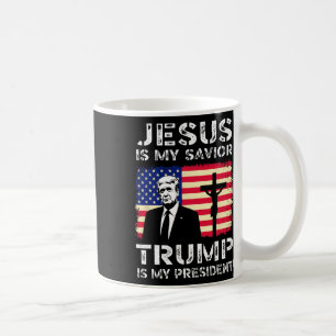 Caneca De Café Jesus É Meu Salvador Trump É Meu Presidente Trump