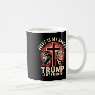 Caneca De Café Jesus É Meu Salvador Trump Meu Presidente Conserva